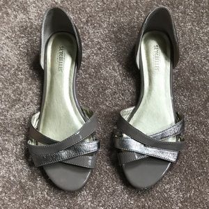 Seychelles Taupe and Metallic Sandals